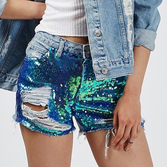 mermaid jean shorts